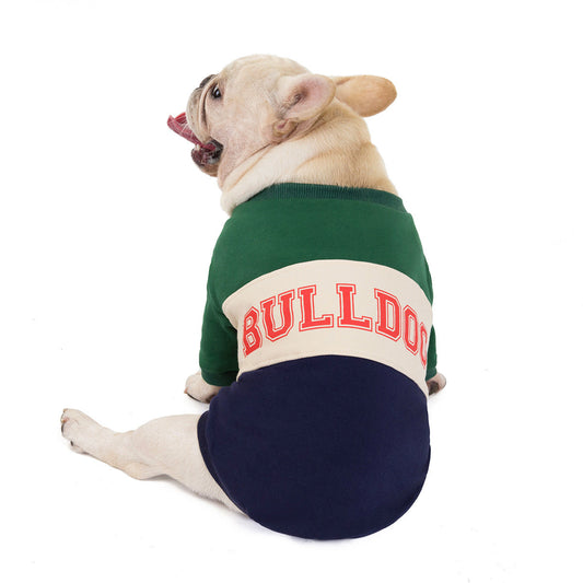 KFX-5412797 Cotton Pet Sweater for Autumn and Winter in Green and Wine Red