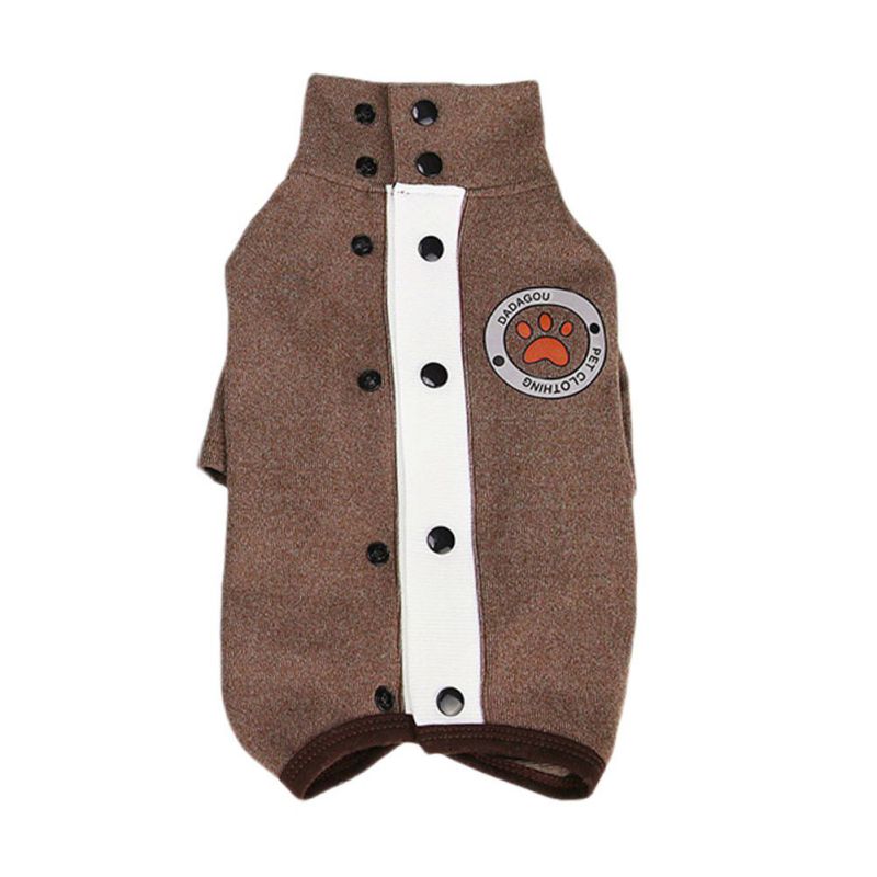 KFX-5415869 Warm and Cozy Winter Teddy Coat for Small Dogs with Adjustable Belly Protector and Reflective Safety Features