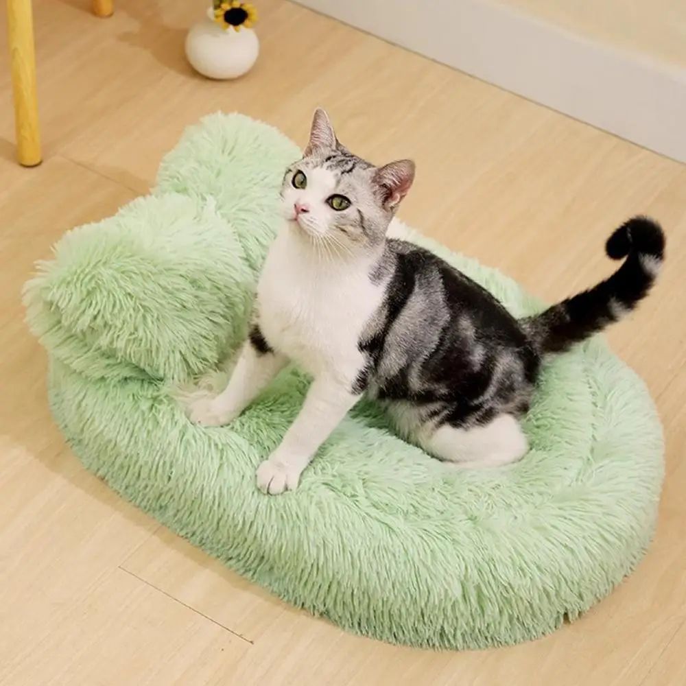 KFX-5417533 Cozy Anti-Slip Pet Nest Bed for Small Dogs and Cats - Perfect for Winter Comfort