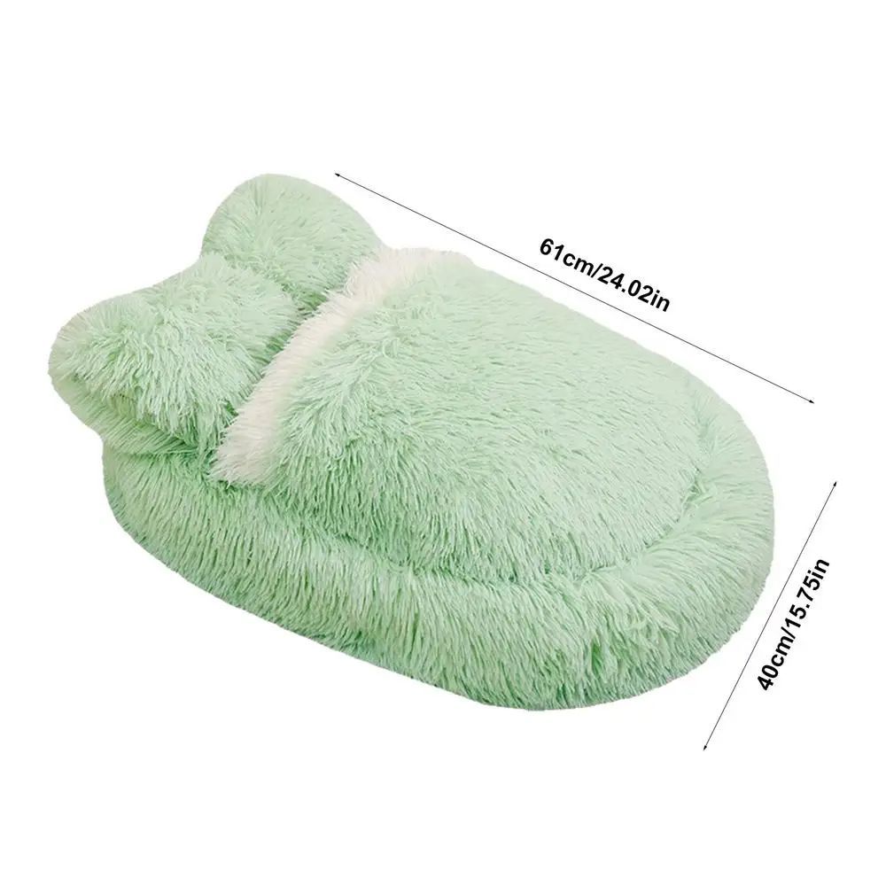 KFX-5417533 Cozy Anti-Slip Pet Nest Bed for Small Dogs and Cats - Perfect for Winter Comfort