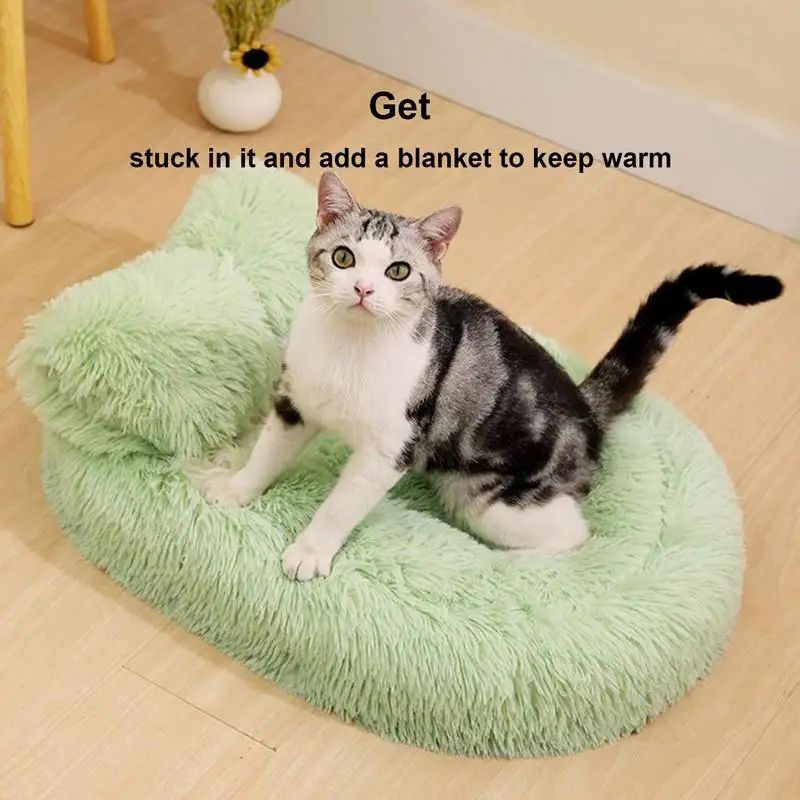 KFX-5417533 Cozy Anti-Slip Pet Nest Bed for Small Dogs and Cats - Perfect for Winter Comfort