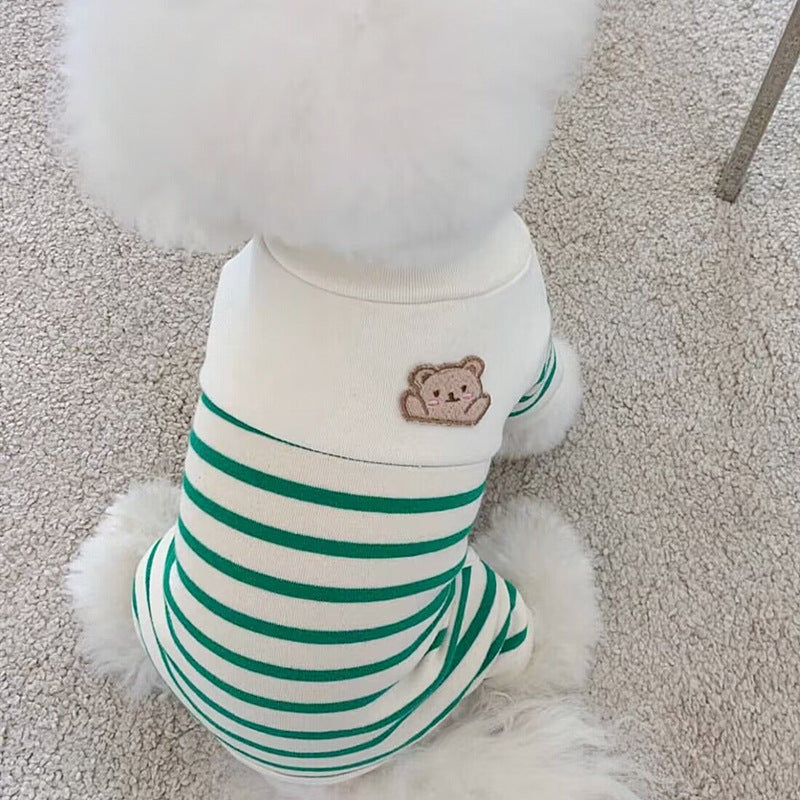 KFX-5418045 Lightweight Summer Anti-Lint Pet Apparel - Casual Belly Clothes for Cats and Dogs