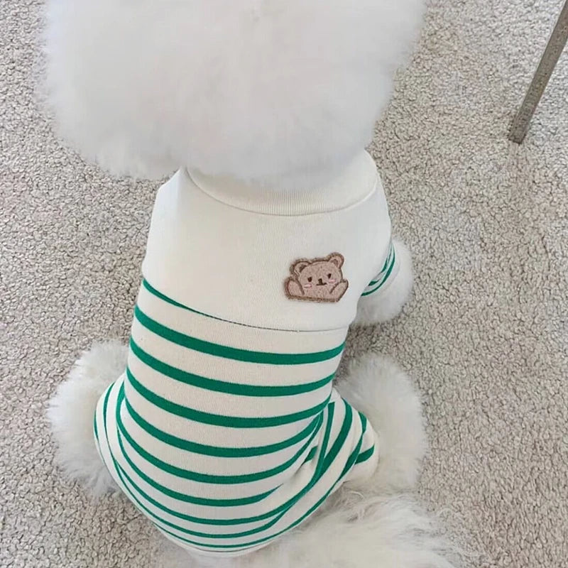 KFX-5418045 Lightweight Summer Anti-Lint Pet Apparel - Casual Belly Clothes for Cats and Dogs
