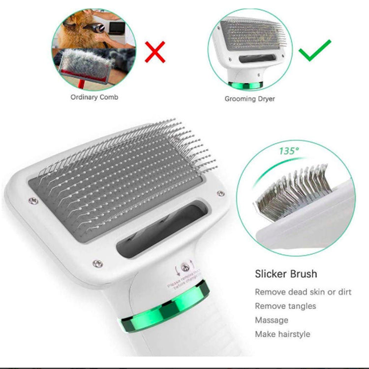 KFX-5419069 Pet Electric Hair Dryer Comb for Dogs and Cats with Two-Speed Air Volume Adjustment