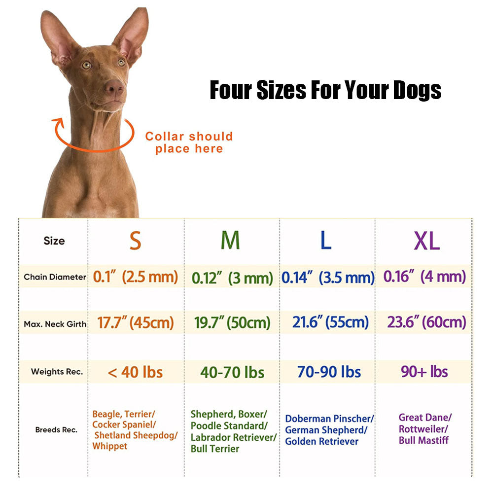 KFX-5419453 Dog Training Stimulation Chain Collar for Effective Pet Training and Control