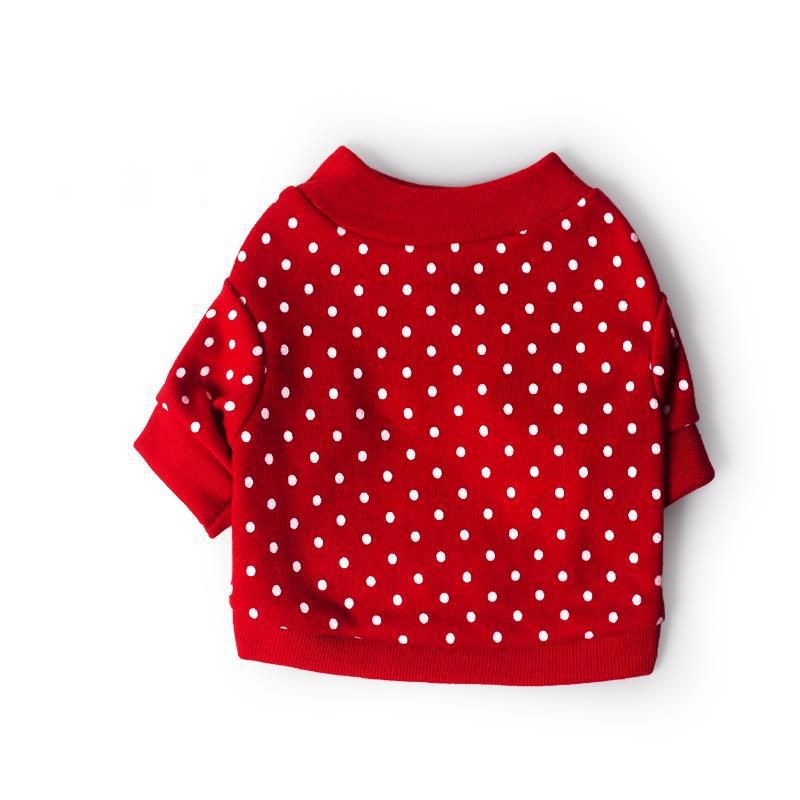KFX-5421629 Coral Velvet Short Sleeve Pet Garment for Small Dogs - Sizes XS to L