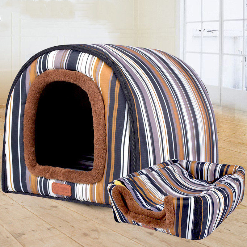 KFX-5423293 Portable Removable Dog House with Washable Fabric for Large Breeds