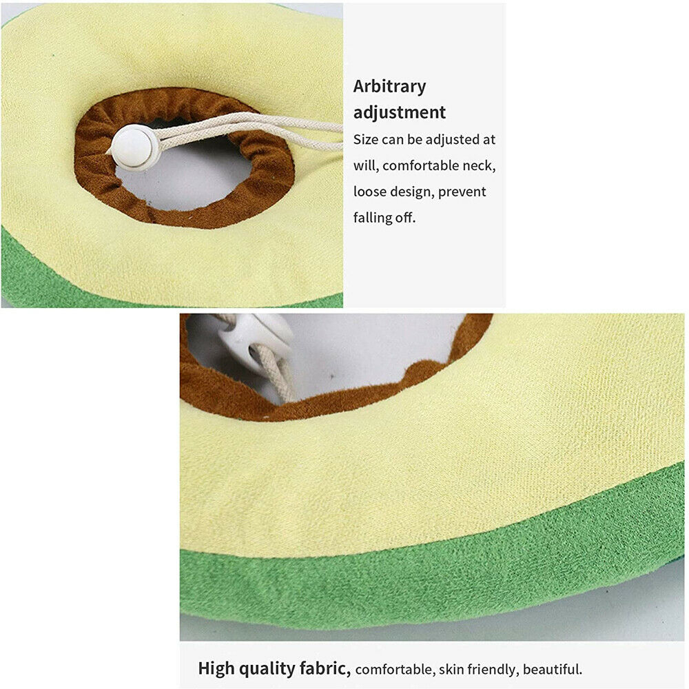 KFX-5424701 Soft Adjustable Pet Recovery Collar for Cats and Small Dogs – Lemon Design E-Collar for Post-Surgery Care and Wound Healing