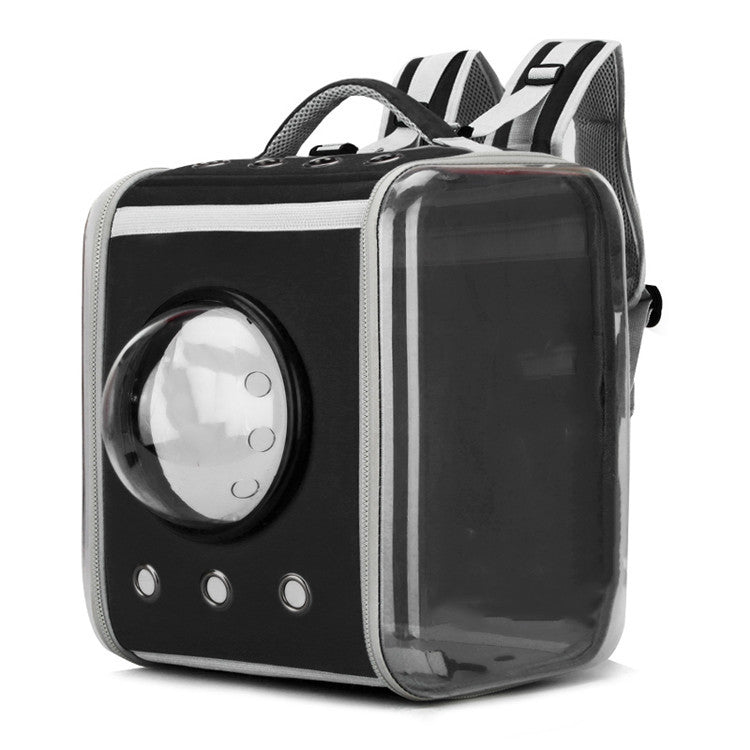 KFX-5425469 Transparent Space Capsule Pet Backpack - Foldable EVA Cat Carrier, Medium Soft Design (For Pets Up to 15 kg)