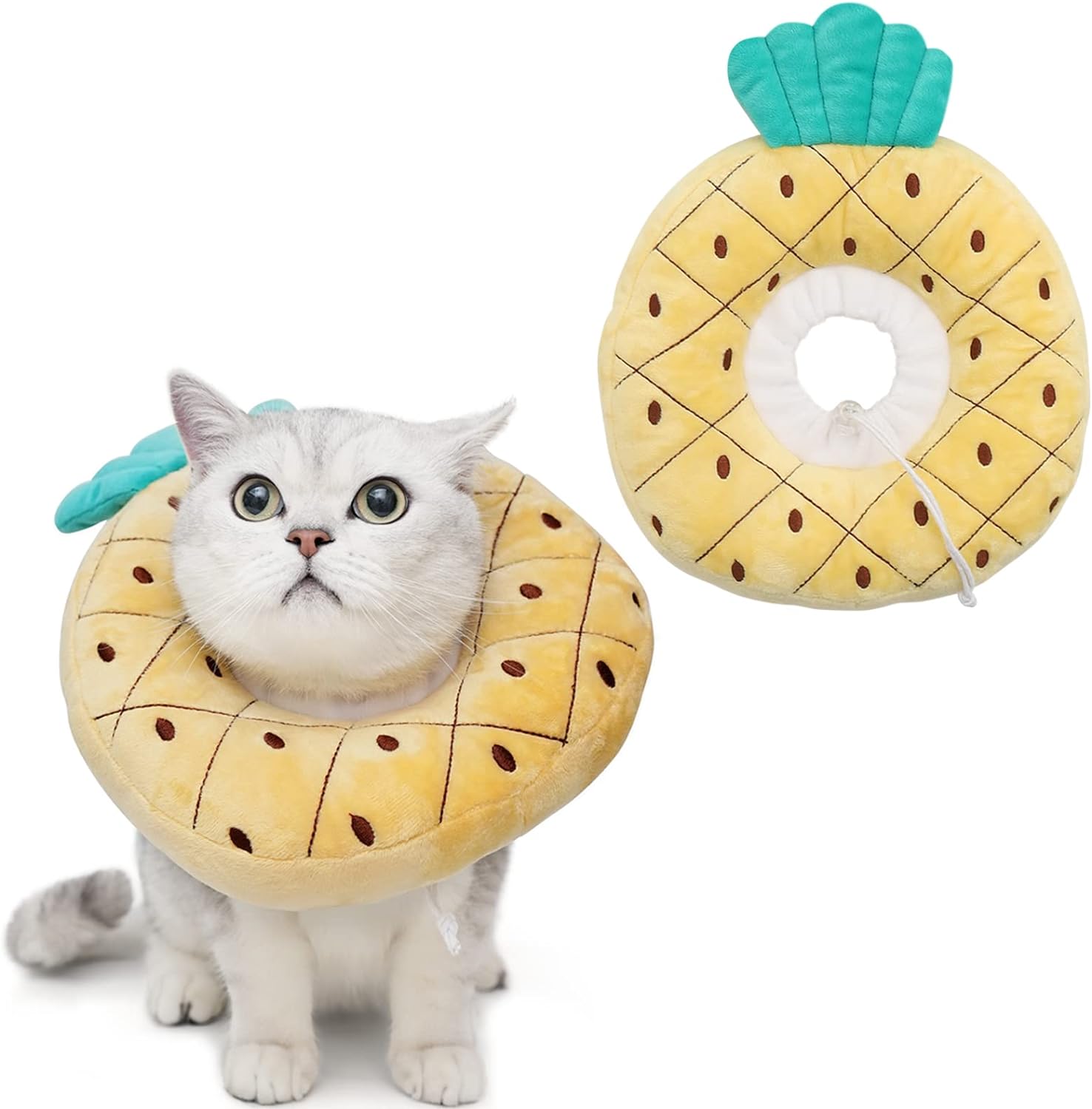 KFX-5426493 Adjustable Soft Fabric Cat Recovery Cone for Post-Surgery Care