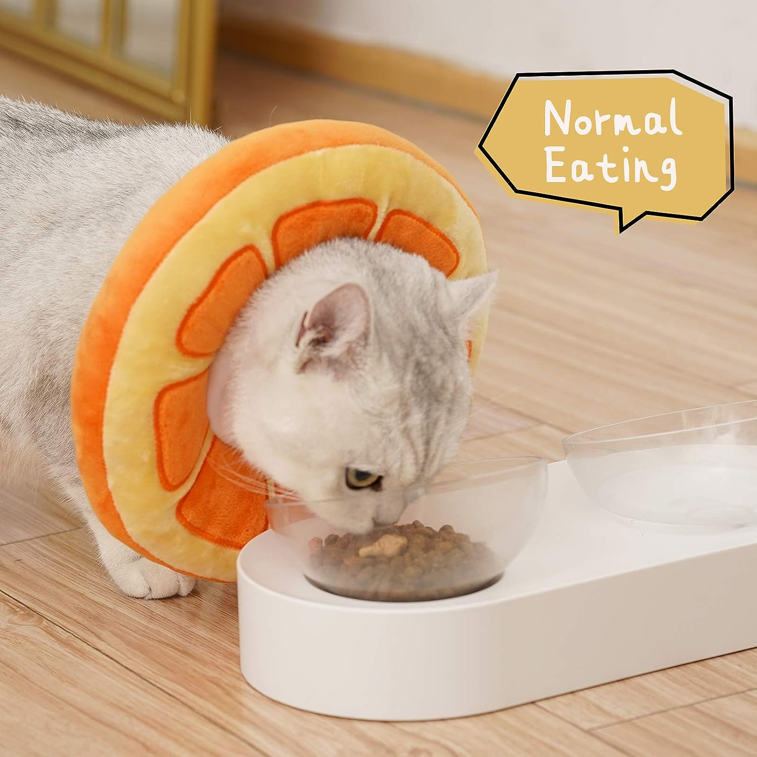 KFX-5426493 Adjustable Soft Fabric Cat Recovery Cone for Post-Surgery Care