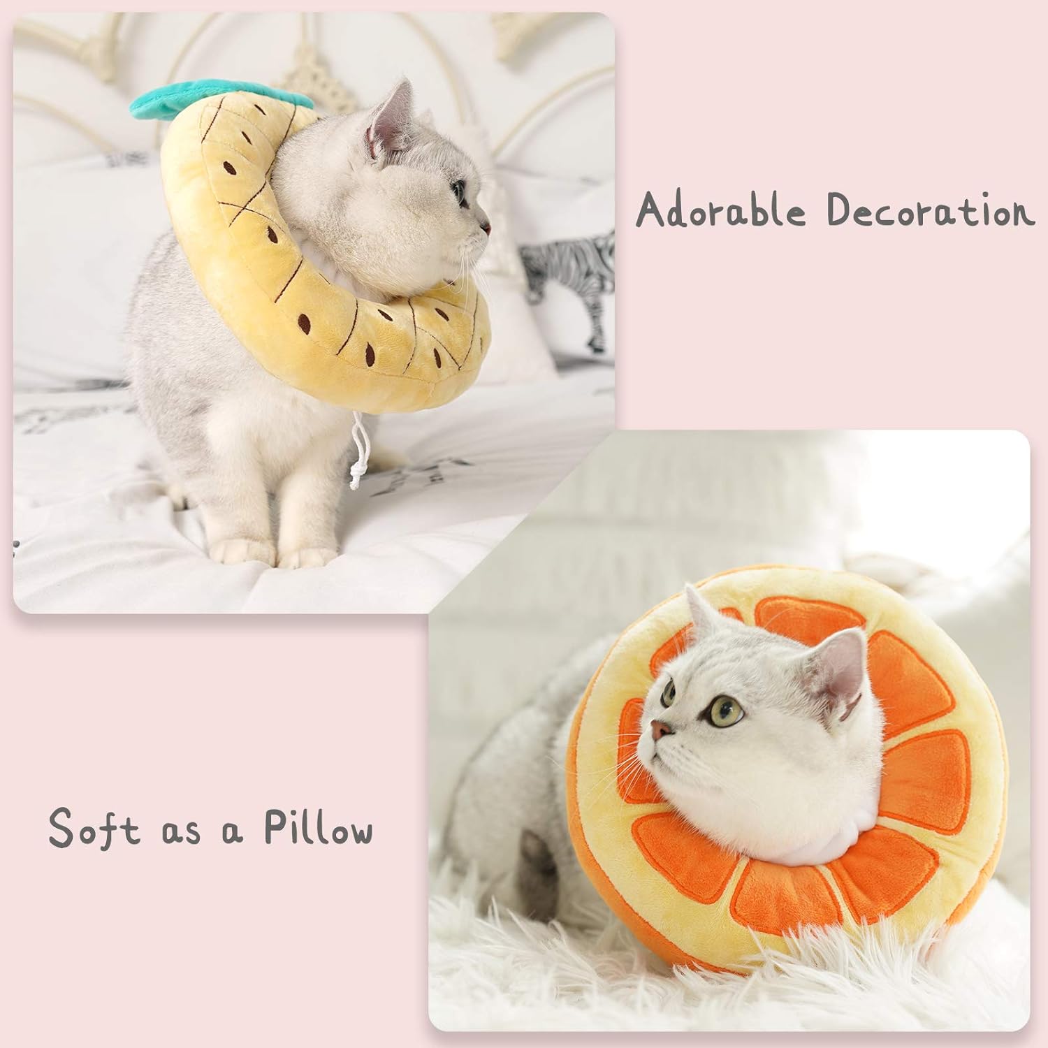KFX-5426493 Adjustable Soft Fabric Cat Recovery Cone for Post-Surgery Care
