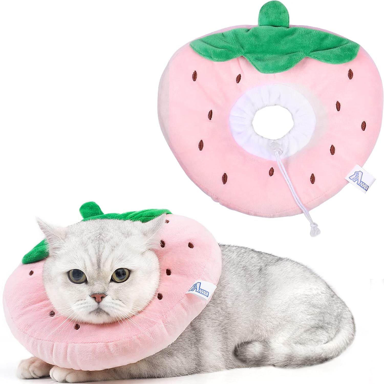 KFX-5426493 Adjustable Soft Fabric Cat Recovery Cone for Post-Surgery Care