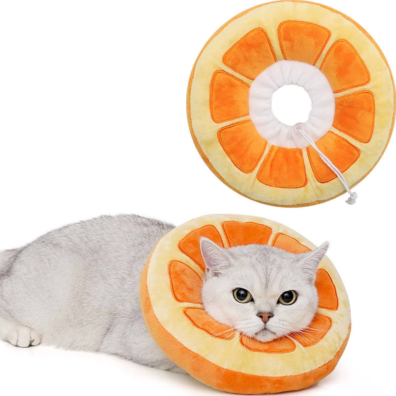 KFX-5426493 Adjustable Soft Fabric Cat Recovery Cone for Post-Surgery Care