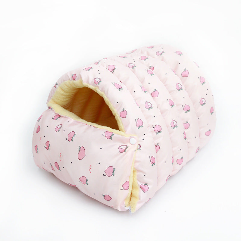 KFX-5433021 Cozy Semi-Enclosed Cat Nest Sleeping Bag with Removable Washable Cover in Various Colors