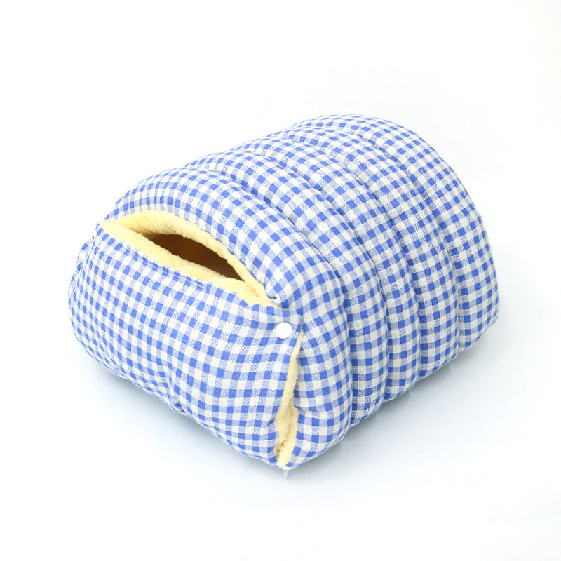 KFX-5433021 Cozy Semi-Enclosed Cat Nest Sleeping Bag with Removable Washable Cover in Various Colors