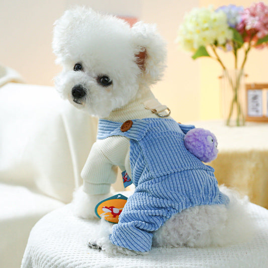 KFX-5434557 Elf Overalls for Pets - Casual Dog and Cat Clothing in Various Sizes