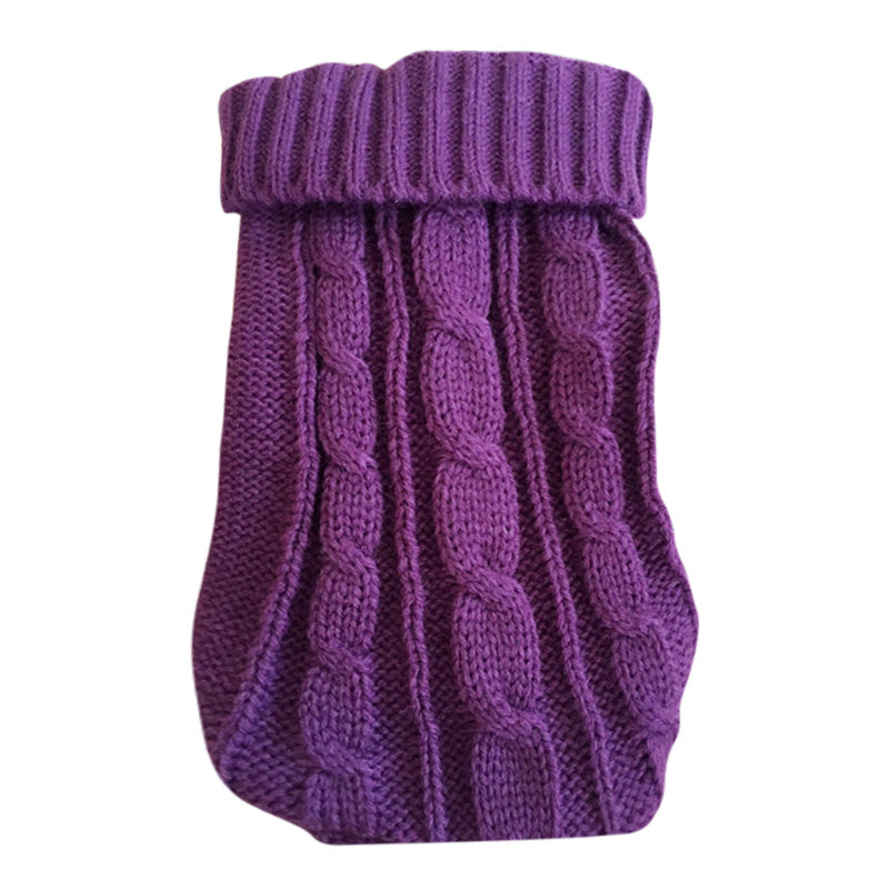 KFX-5435325 Cozy Thick Knit Pet Sweater for Cats - Warm and Stylish Fashion in Various Colors