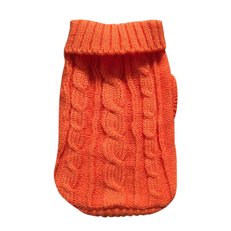 KFX-5435325 Cozy Thick Knit Pet Sweater for Cats - Warm and Stylish Fashion in Various Colors