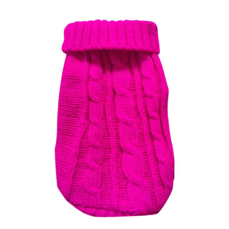 KFX-5435325 Cozy Thick Knit Pet Sweater for Cats - Warm and Stylish Fashion in Various Colors