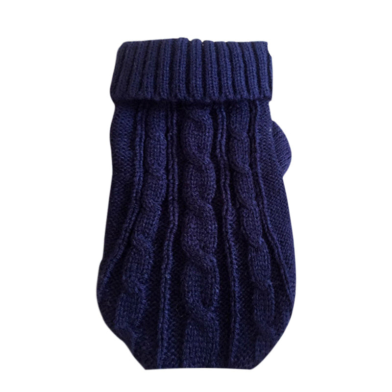 KFX-5435325 Cozy Thick Knit Pet Sweater for Cats - Warm and Stylish Fashion in Various Colors
