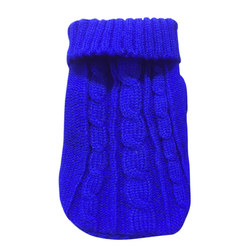 KFX-5435325 Cozy Thick Knit Pet Sweater for Cats - Warm and Stylish Fashion in Various Colors