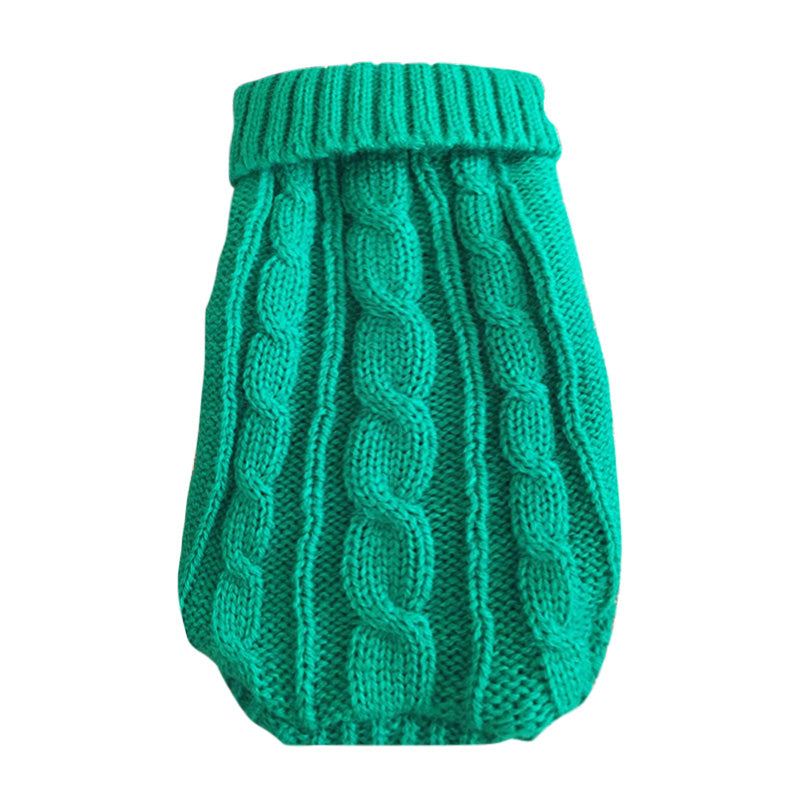 KFX-5435325 Cozy Thick Knit Pet Sweater for Cats - Warm and Stylish Fashion in Various Colors