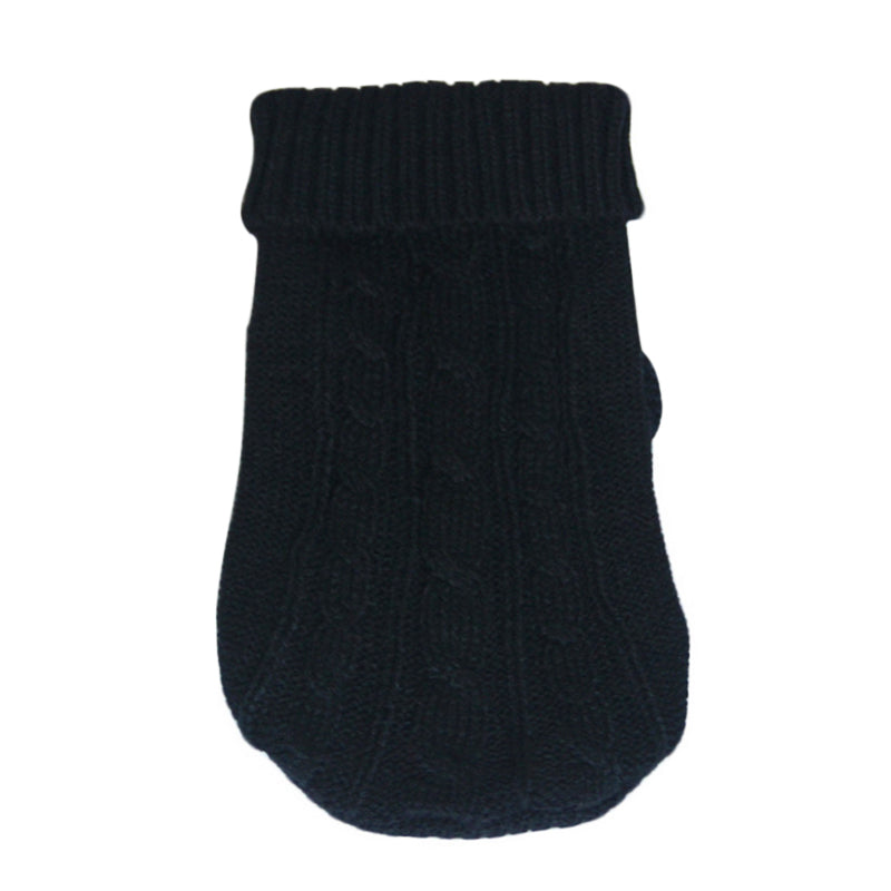KFX-5435325 Cozy Thick Knit Pet Sweater for Cats - Warm and Stylish Fashion in Various Colors