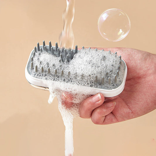 KFX-5436221 Silicone Pet Bath Brush for Dogs and Cats - Massage & Cleaning Foam Brush