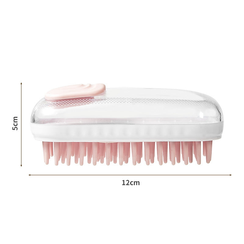 KFX-5436221 Silicone Pet Bath Brush for Dogs and Cats - Massage & Cleaning Foam Brush