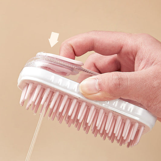 KFX-5436221 Silicone Pet Bath Brush for Dogs and Cats - Massage & Cleaning Foam Brush