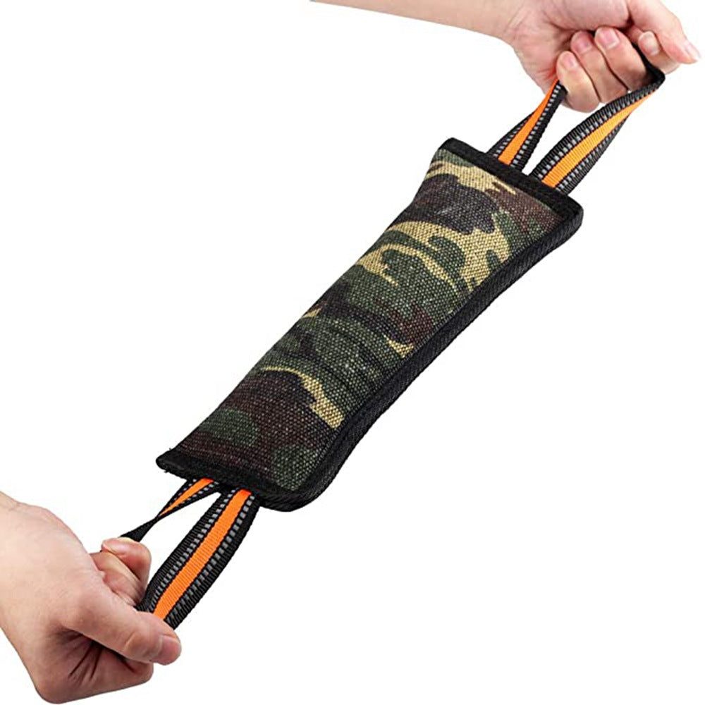 KFX-5439549 Reflective Jute Dog Training Bite Stick with Yellow Edge - 55cm