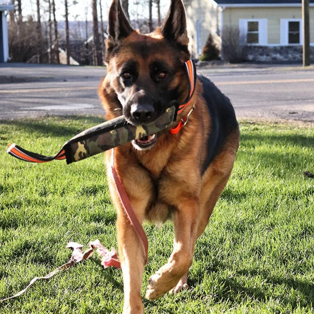KFX-5439549 Reflective Jute Dog Training Bite Stick with Yellow Edge - 55cm