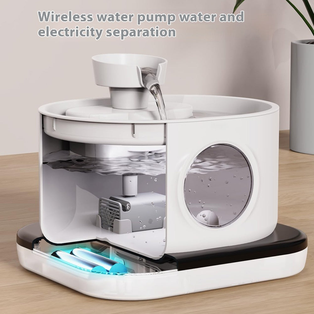 KFX-5440573 Wireless Intelligent 28L Induction Cat and Dog Water Fountain with USB Charging Options