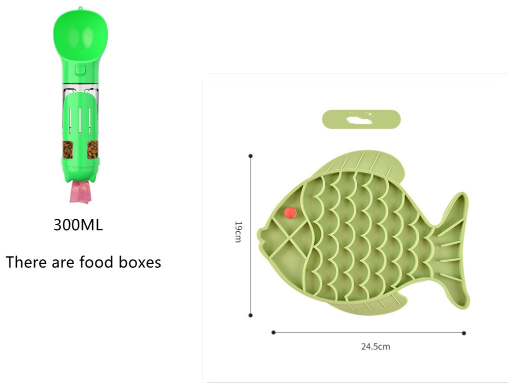 KFX-5440701 Silicone Fish-Shaped Slow Feeding Licking Mat for Dogs and Cats