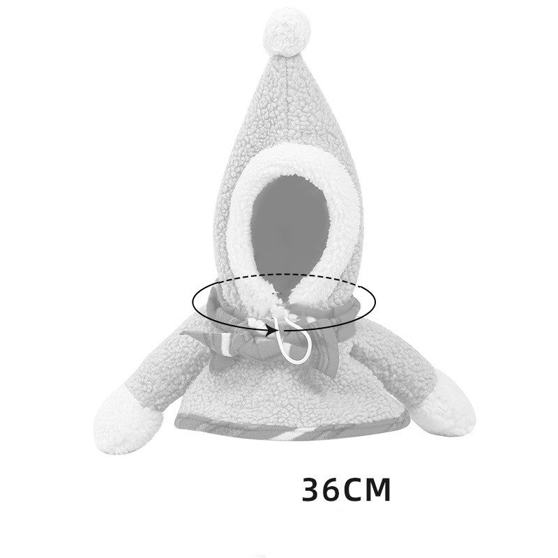 KFX-5441085 Warm and Cute Gray Pet Headwear for Christmas - Free Size Polyester (Lamb Wool)
