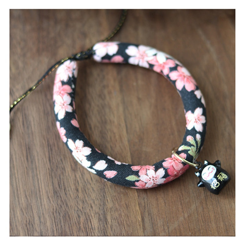 KFX-5442493 Japanese Style Pearl Collar for Dogs and Cats, Adjustable 15-40 cm