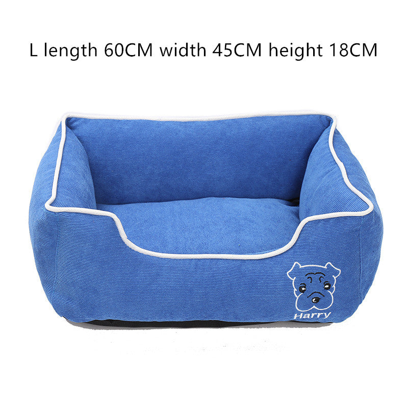 KFX-5443133 Corduroy Doghouse - Dismantlable & Washable, Compact Size 40x32x17 cm