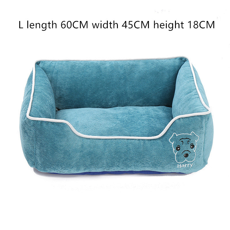 KFX-5443133 Corduroy Doghouse - Dismantlable & Washable, Compact Size 40x32x17 cm