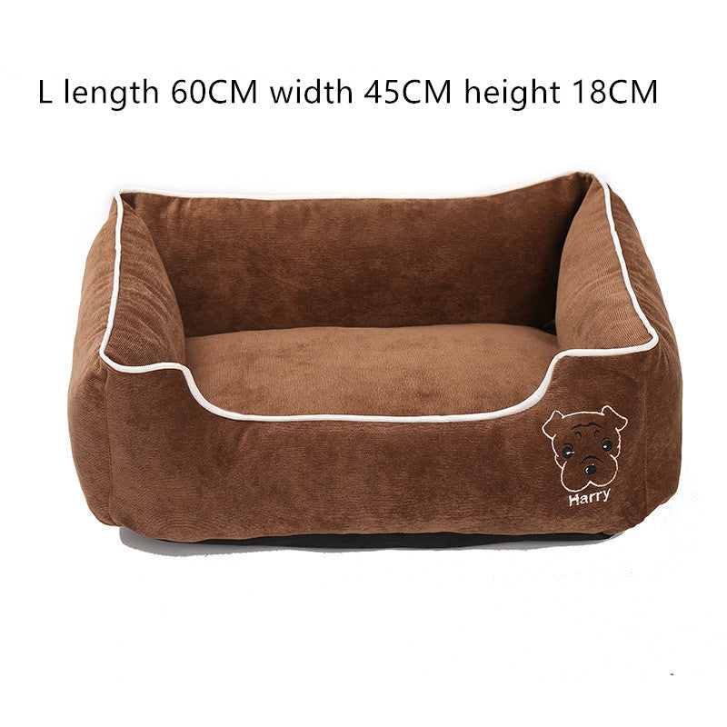 KFX-5443133 Corduroy Doghouse - Dismantlable & Washable, Compact Size 40x32x17 cm
