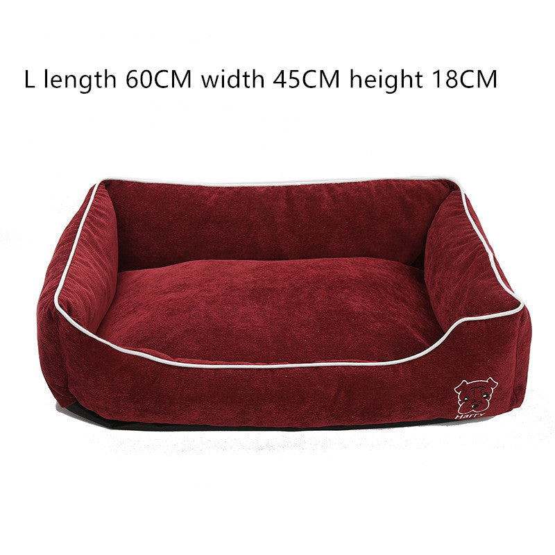 KFX-5443133 Corduroy Doghouse - Dismantlable & Washable, Compact Size 40x32x17 cm