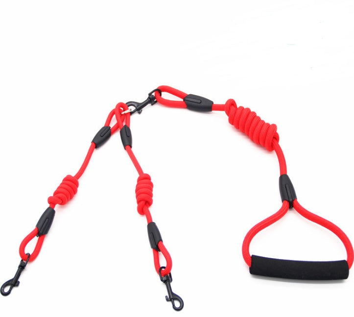 KFX-5444285 Dual Head Dog Walking Training Rope - 1.8m Length, Durable Nylon Material