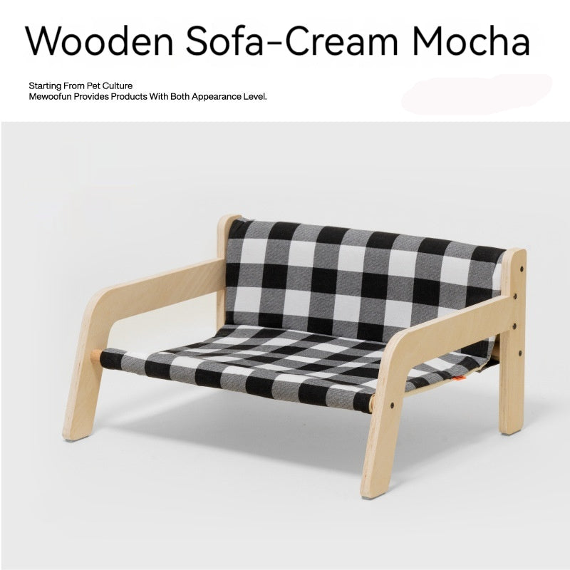 KFX-5444541 Disassembled Wooden Pet Bed and Dog House for Easy Cleaning - Available in White Peach Soda, Mint Lime, and Mocha Cream