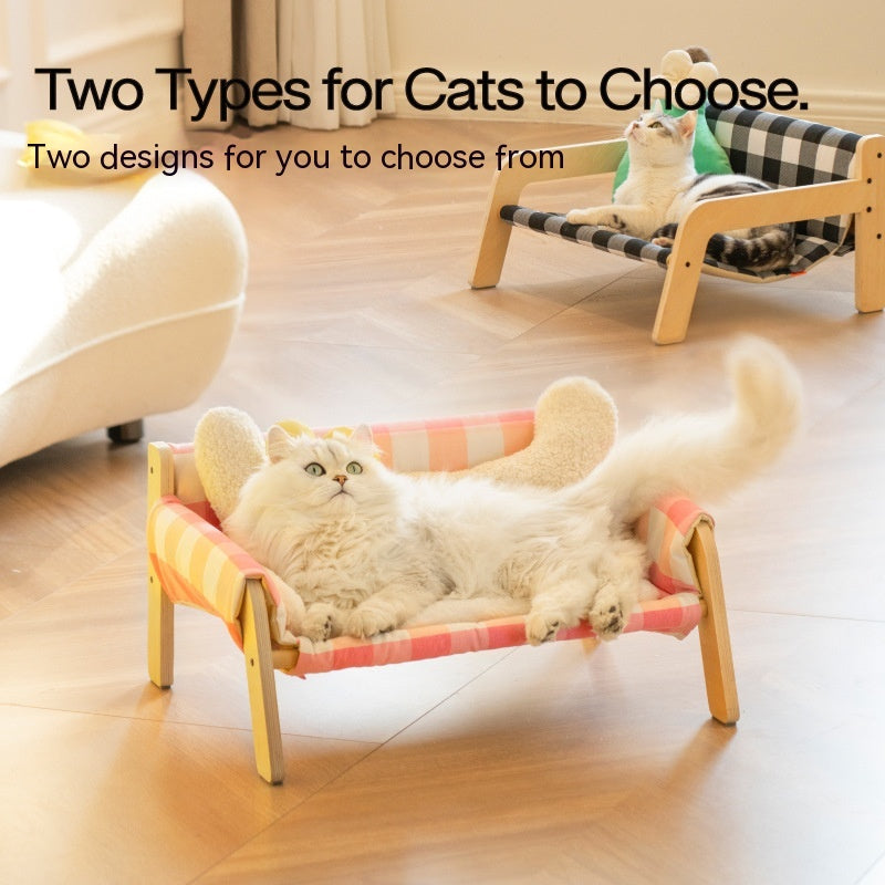 KFX-5444541 Disassembled Wooden Pet Bed and Dog House for Easy Cleaning - Available in White Peach Soda, Mint Lime, and Mocha Cream