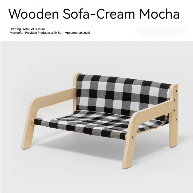 KFX-5444541 Disassembled Wooden Pet Bed and Dog House for Easy Cleaning - Available in White Peach Soda, Mint Lime, and Mocha Cream