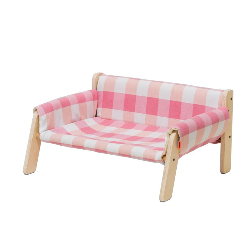 KFX-5444541 Disassembled Wooden Pet Bed and Dog House for Easy Cleaning - Available in White Peach Soda, Mint Lime, and Mocha Cream