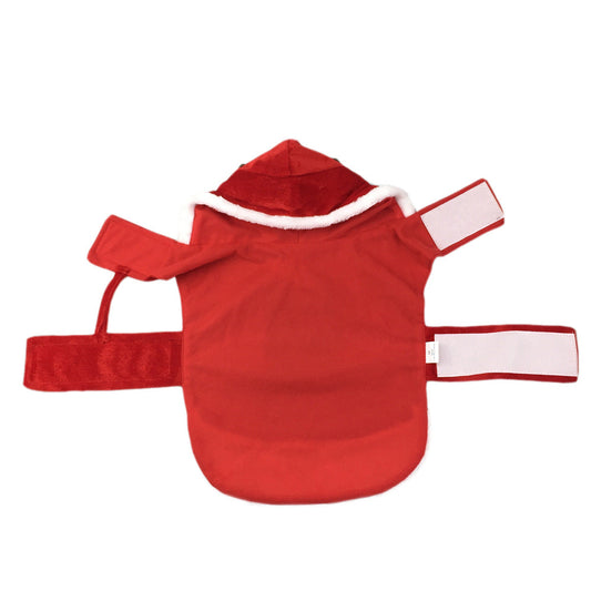KFX-5444669 Santa Claus Riding Deer Dog Costume - Acrylic Fabric, Adjustable Size S-XL