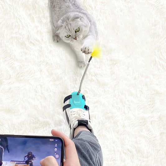 KFX-5445309 Feather Cat Toy Stick for Interactive Play and Stress Relief