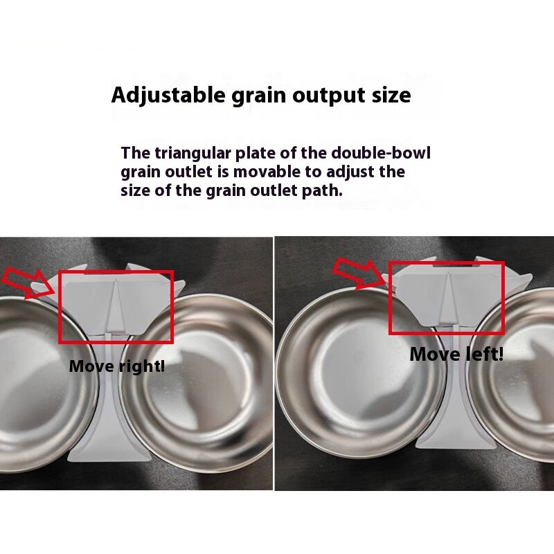 KFX-5448893 Automatic Pet Feeder for Dogs and Cats - Dual 4L or 6L Options in White or Black