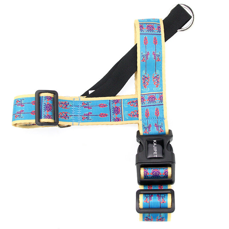 KFX-5449533 Adjustable Nylon Chest Strap and Leash for Medium and Small Dogs, Multiple Sizes Available